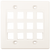 DUAL GANG 12-PORT WALL PLATE 304-2806/12P/WH DUAL GANG 12-PORT WALL PLATE 304-2806/12P/WH