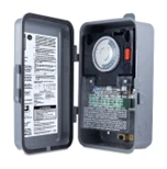 GE 24hr Mechanical Metal Box Timer, Outdoor 24 Hr 48 On/Off Per Day