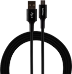 Philips USB-A to USB-C Cable, 6ft, Basic, Black