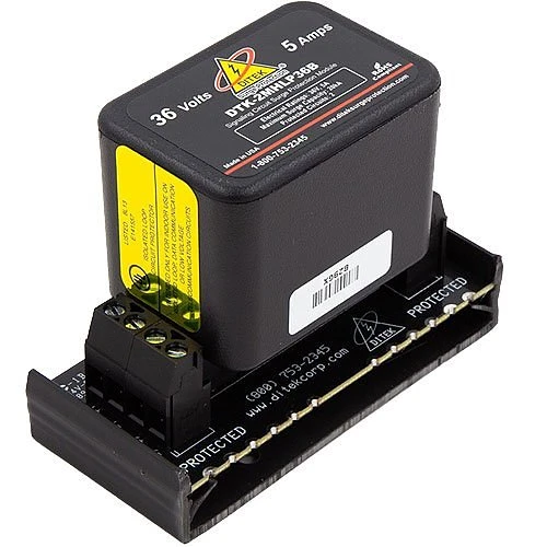 36V, 2 Pair, Hybrid Field Replaceable Suppression Module w/ Hardwired Base