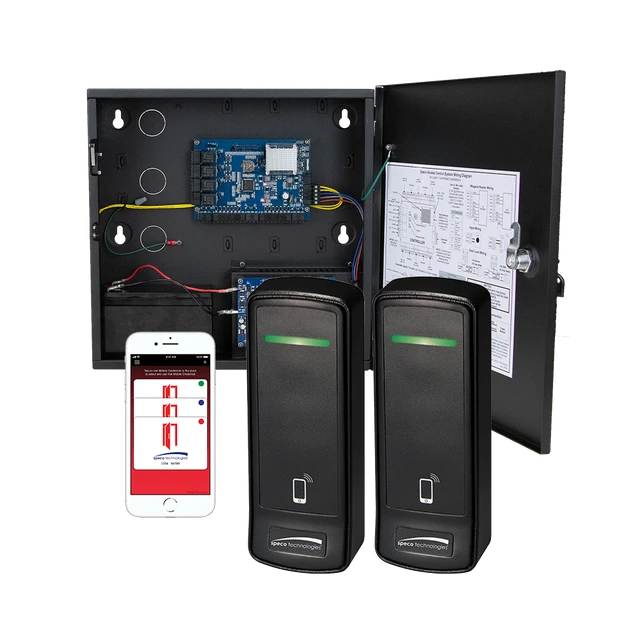 2 Door Access Control Kit with Bluetooth Mobile Reader & Credentials