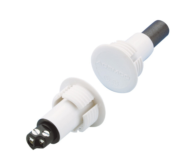 Resideo 947-75TWH Recessed 3/4" Steel Door Magnetic Contact with Terminals, White