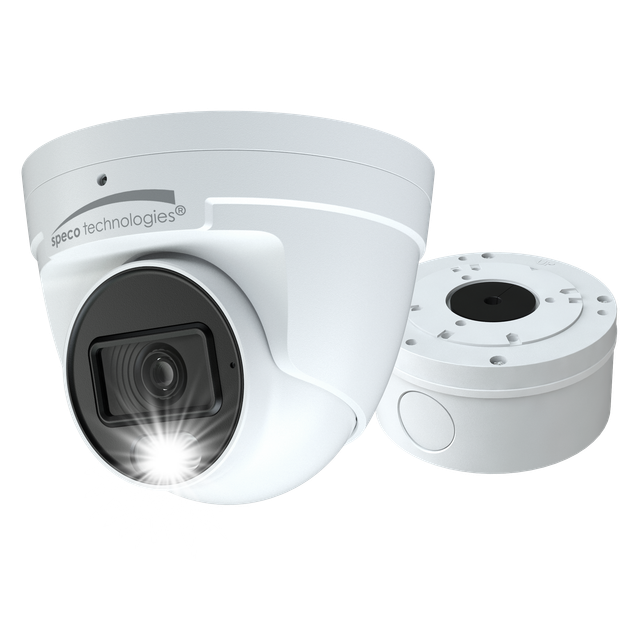 2MP HD-TVI Turret Camera with Audio, 2.8mm lens, NDAA, Junction Box