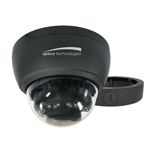 2MP HD-TVI Intensifier Dome Camera 2.8-12mm motorized lens, Included Junction Box, Dark Grey, TAA