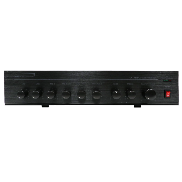 60W PA Mixer Power Amplifier with 6 Inputs