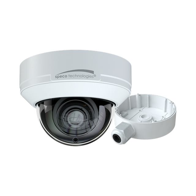 4K HD-TVI Dome Camera, IR, 2.8-12mm Motorized Lens, Included Junc Box, White