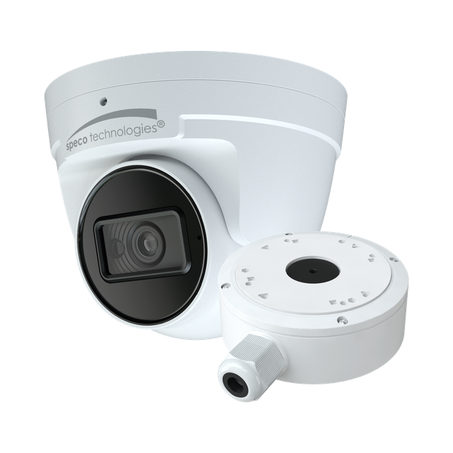 8MP H.265 IP Turret Camera with IR, 2.8mm fixed lens, White , NDAA
