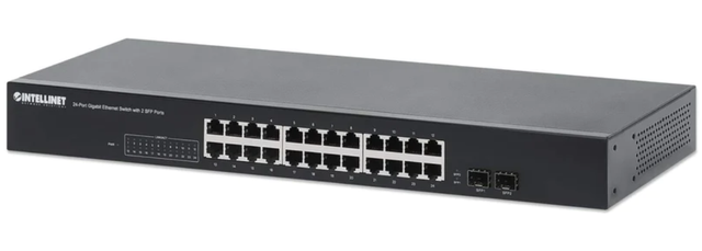 24-Port Gigabit Ethernet Switch with 2 SFP Ports