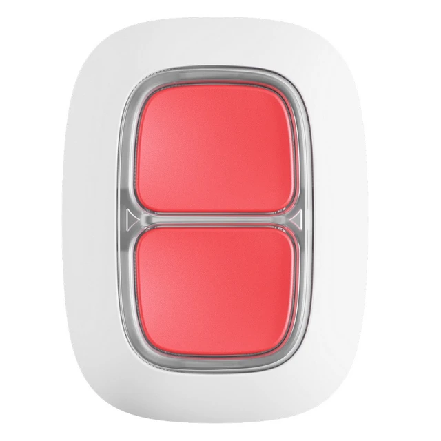 DoubleButton Wireless Hold-Up Device with Two-Button Activation, White