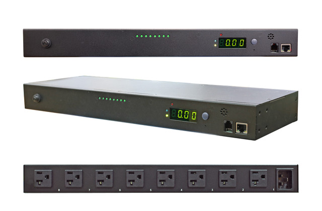 Managed PDU: IPv6 & SNMPv3 support, NEMA outlets, 10-ft cord, Outlets: 8, Voltage: 120 / 120, Plug: Hardwire