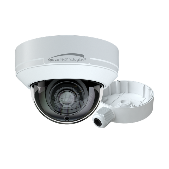 5MP HD-TVI Dome Camera, IR, 2.8-12mm motorized lens, Included Junc Box, White