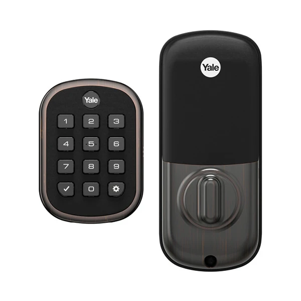 Yale Pro Pushbutton Deadbolt Z-Wave- Key Free, Deadbolt, Oil Rubbed Bronze