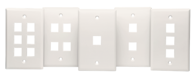 Keystone Midi Plate 1 Port, Ultra White, UL