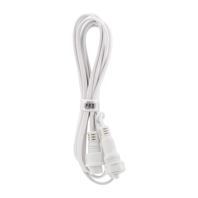 JascoPro Series Wi-Fi Under-Eave Light Extension Cable, 2-Pack of 10 ft, Weatherproof, White