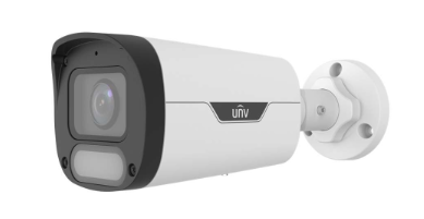 UNV IP Bullet, Owlview Wise ISP, 1/1.8" 8MP PS CMOS, 20fps@8MP(3840x2160), 2.8mm, 98ft White LED, Built-in Mic, 120dB WDR, 0.0003Lux, Micro SD (512GB), DC12V (3.9W), PoE (IEEE 802.3af), IP67.
Compatib