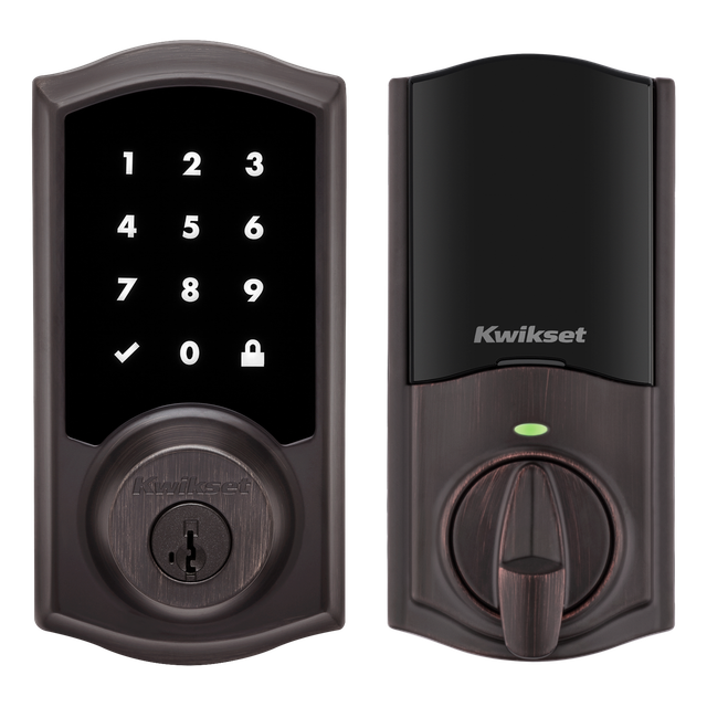 918 HomeConnect Traditional Electronic Deadbolt with Z-Wave Technology, Venetian Bronze