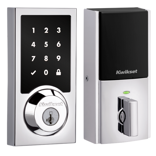 918 HomeConnect Contemporary Electronic Deadbolt with Z-Wave Technology, Polished Chrome