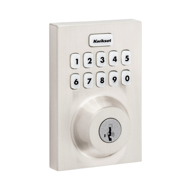 Home Connect 620 Contemporary Keypad Connected Smart Lock with Z-Wave Technology, Satin Nickel