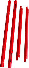 Semi-Flush Trim Kit for 3- and 5-Zone Fire Alarm Panel Enclosures, Red