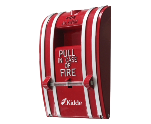 K-270 Series Non-Coded Single Action Break Glass Fire Alarm Station, Double Pole Open Circuit, Die-Cast Metal