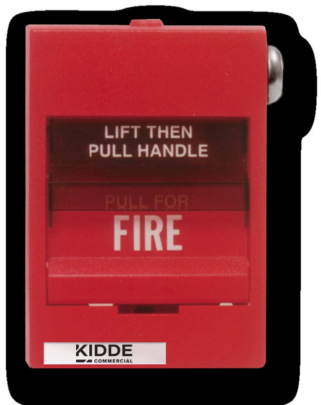 K-279B-1120 Double-Action Fire Alarm Pull Station, Single Pole, Wire Leads, Key Reset