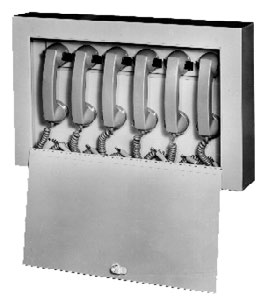 6830 Series Handset Storage Cabinet, Holds Six Handsets