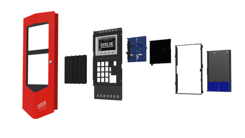 EVOLVE-ML Multi-Line Fire Alarm Panel Retrofit Kit for VS4 Series, Red