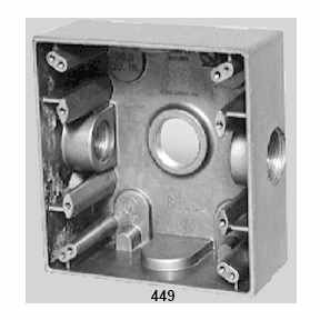 Outdoor-Rated Weatherproof Surface-Mount Backbox for Fire Alarm Notification Appliances, Fire Red