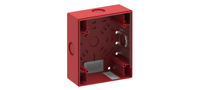 Genesis EG4 Series Red 4-Inch Surface Mount Back Box for Wall Notification Appliances