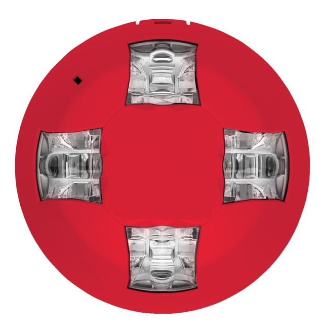 Genesis LED EGC Series Ceiling Mount Strobe, 135/185 cd High Candela, Red, No Marking