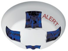 Genesis Ceiling Strobe for ECS/MNS Mass Notification, Blue Lens, ALERT Marking, Field-Selectable Candela, UL 1638