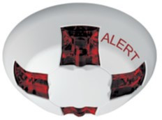 Genesis Field Configurable Mass Notification Ceiling Strobe, 15 cd, White Housing, Red Lens, ALERT Marking