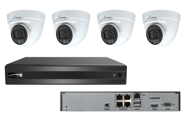 4-Ch 4MP PoE Turret Camera Kit with 1TB NVR