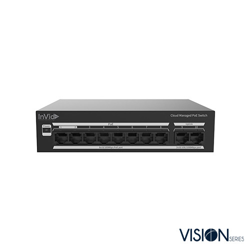 8-Port Cloud Managed Poe Switch, 120W, Ul Listed, With 2 Uplink Gig Ports