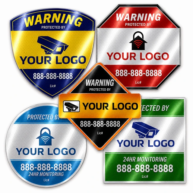 Reflective Security Sign (Aluminum, face only)