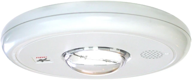 Ceiling/Wall Horn/Strobe 135-185cd White No Marking. Room Side Wiring Plate included.