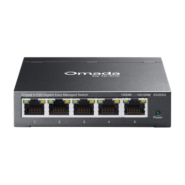 Omada 5-Port Gigabit Easy Managed Switch, Fanless Metal Case, Desktop or Wall Mount
