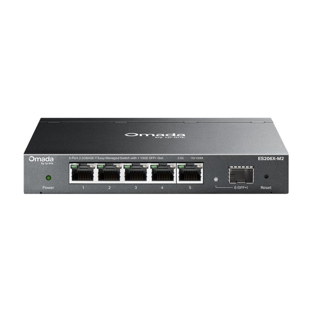 Omada 5-Port 2.5G Easy Managed Switch with 1 x 10G SFP+ Slot, Fanless, Desktop or Wall Mount