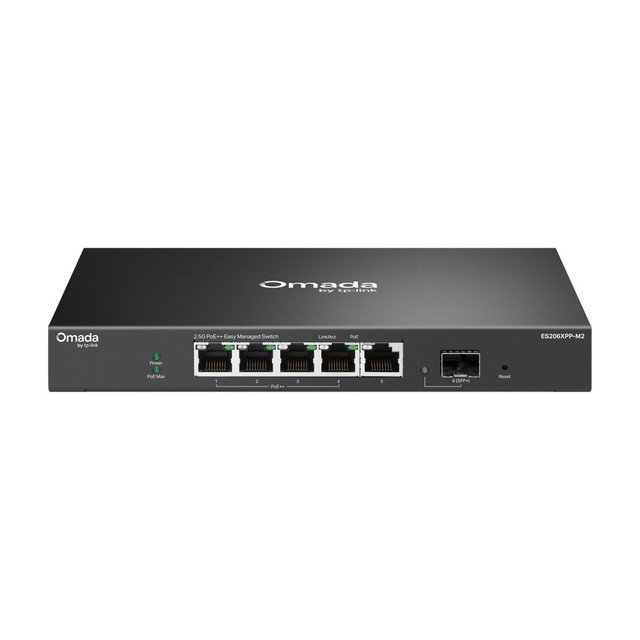 Omada 5-Port 2.5G Easy Managed PoE++ Switch, 4 PoE++ Ports, 120 W, 10G SFP+ Slot