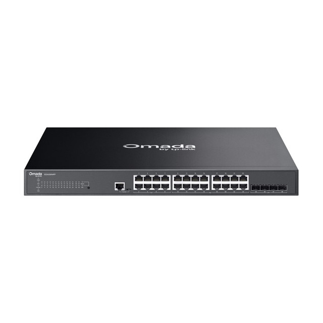 Omada 28-Port Gigabit L2+ Managed Switch, 8 PoE++ and 16 PoE+ Ports, 500 W, 4 x 10G SFP+ Slots