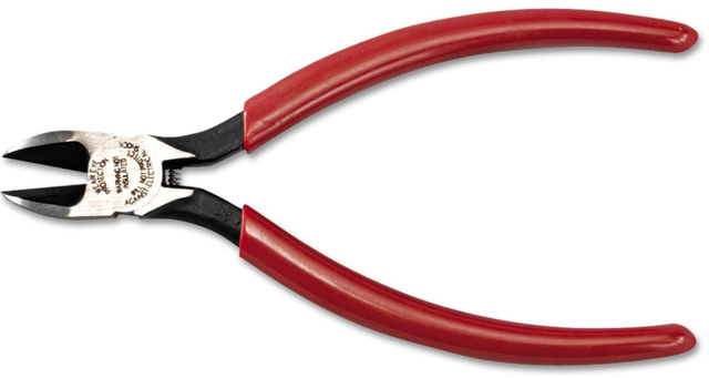 Diagonal Cutting Pliers, Tapered Nose, Spring-Loaded, 6-Inch