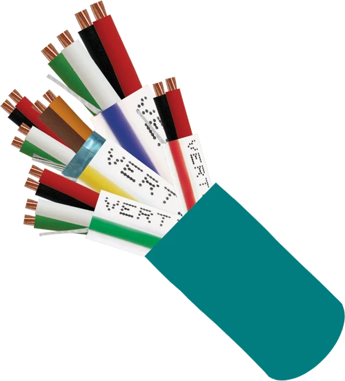 22AWG 3-Conductor Pair Stranded Shielded, 18/4STR + 22AWG 4-Conductor Stranded + 22AWG 2-Conductor Stranded, Riser, For Access Control Green 500 ft Spool