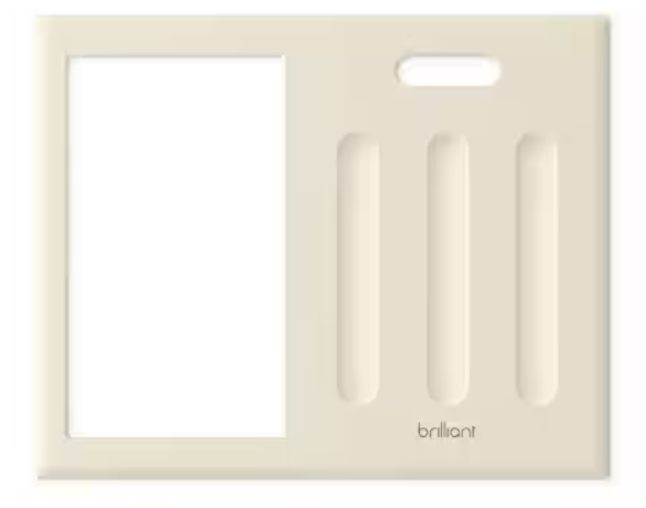 Three Switch Frame Light Almond