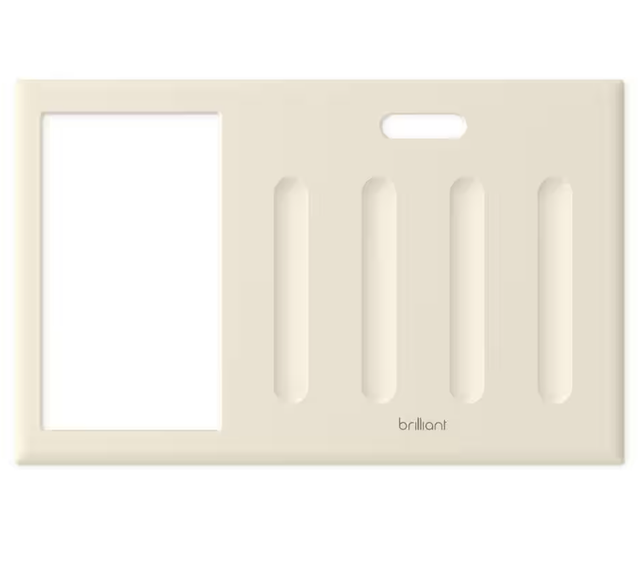 Four Switch Frame Light Almond