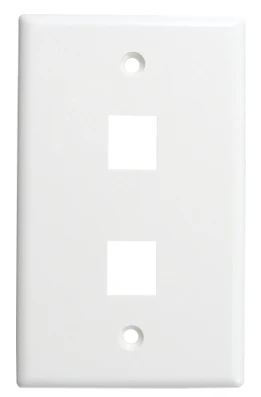 2-PORT-WALL PLATE, FITS 300 SE FLUSHED. FITS ALL STANDARD KEYSTONE INSERT