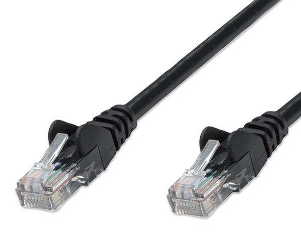 Cavo Di Rete CAT5E U/UTP 0,25 Metri - RJ45 Maschio-Maschio - Nero - Ideale Per Collegamenti Brevi Tra PC, Router E Switch - 5