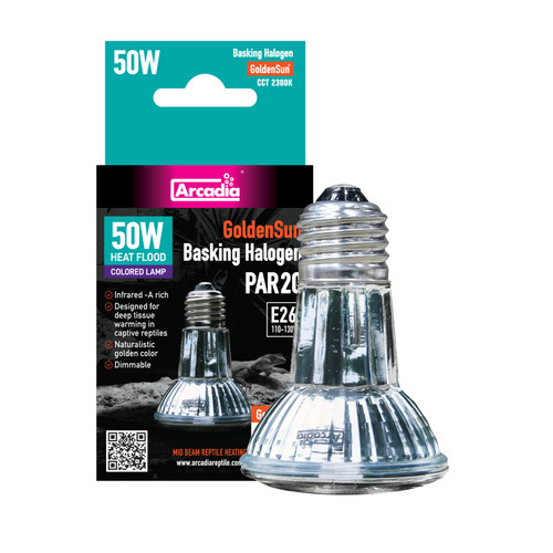 Arcadia HALOGEN 50 watt GoldenSun basking bulb