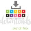 DIGITAL DOWNLOAD: 2016 NOVEMBER SKETCH TRIO 4x6 Photos - Two Pages