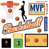 Scrapbook Customs Doo-Dads Stickers: Basketball