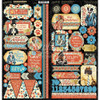 GRAPHIC 45 Well Groomed 6x12 Sticker Sheets (2 unique sheets)